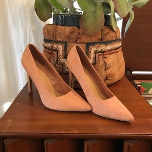 Forever 21 pink suede heels